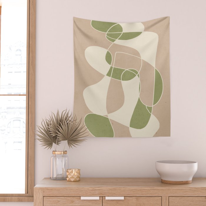 Modern Abstract Minimal Art 24 Wall Tapestry Gallery Image 2