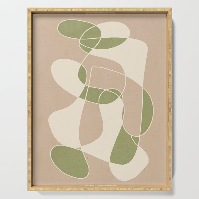 Modern Abstract Minimal Art 24 Serving Tray Gallery Image 1