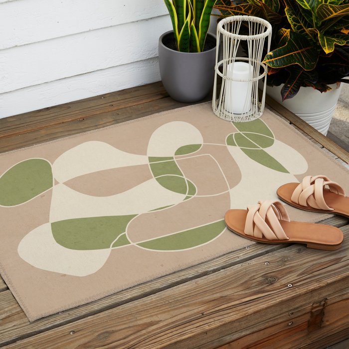 Modern Abstract Minimal Art 24 Outdoor Rug Gallery Image 2