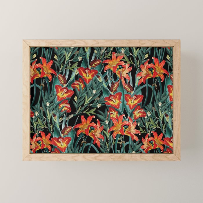 Botanical Night Garden Mini Art Print Gallery Image 1
