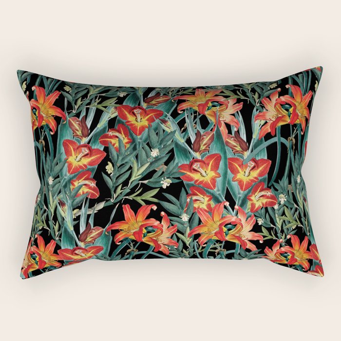 Botanical Night Garden Rectangular Pillow Gallery Image 2