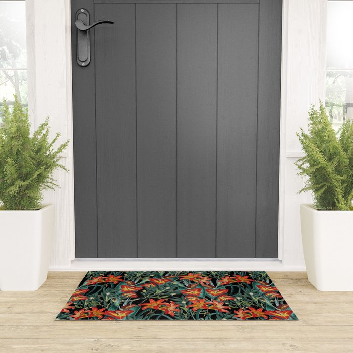 Botanical Night Garden Welcome Mat Gallery Image 3
