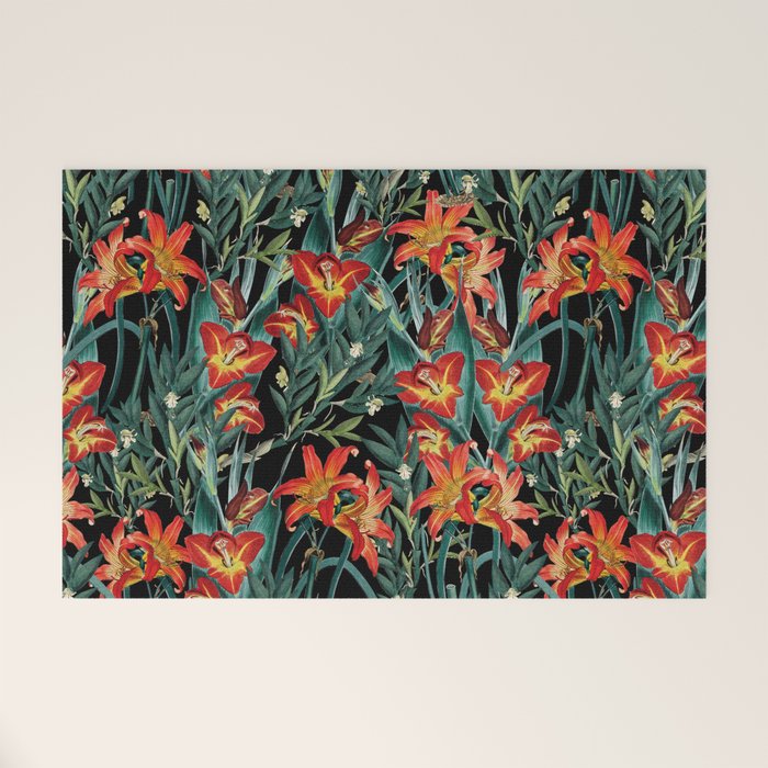 Botanical Night Garden Welcome Mat Gallery Image 1