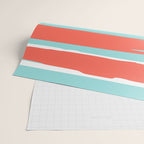 Colorful Stripes, Coral, Teal and Aqua Wrapping Paper Gallery Image 2