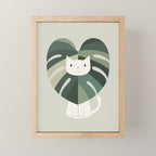 Cat an Plant 62: A Green Lion Mini Art Print Gallery Image 1