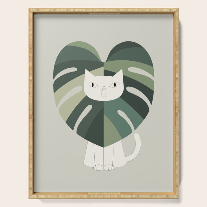 Cat an Plant 62: A Green Lion Serving Tray Gallery Image 1