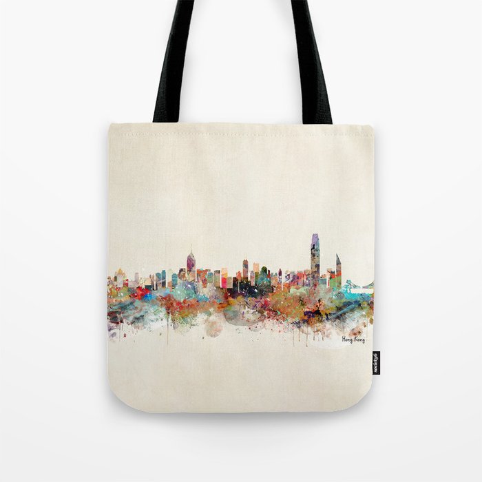 hong kong skyline Tote Bag Gallery Image 1