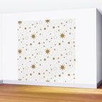 Golden Starburst Holiday Pattern Wall Mural Gallery Image 2