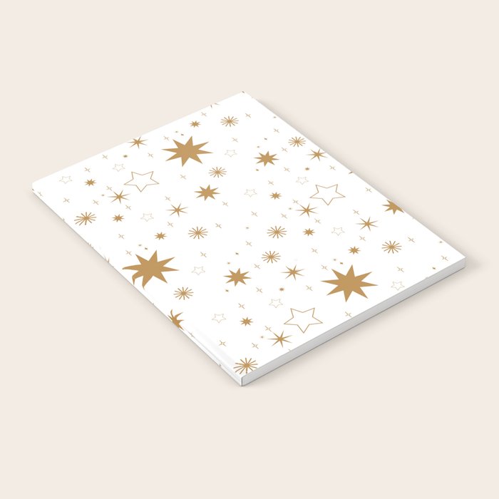 Golden Starburst Holiday Pattern Notebook Gallery Image 2
