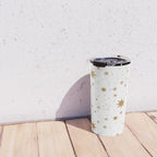 Golden Starburst Holiday Pattern Travel Mug Gallery Image 4