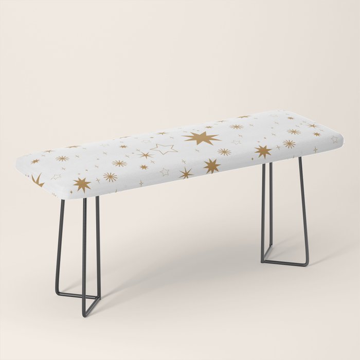 Golden Starburst Holiday Pattern Bench Gallery Image 1