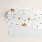 Golden Starburst Holiday Pattern Wrapping Paper Gallery Image 2