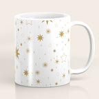 Golden Starburst Holiday Pattern Coffee Mug Gallery Image 1