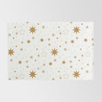 Golden Starburst Holiday Pattern Rug Gallery Image 2