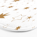 Golden Starburst Holiday Pattern Bath Mat Gallery Image 3
