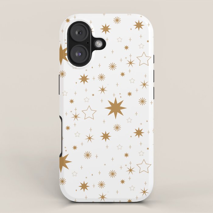 Golden Starburst Holiday Pattern iPhone Case Gallery Image 1