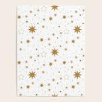 Golden Starburst Holiday Pattern Poster Gallery Image 4