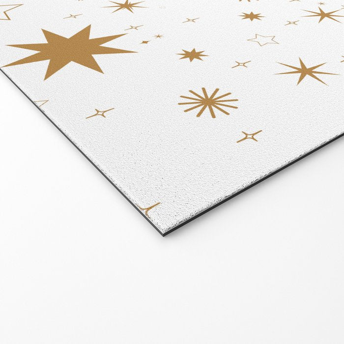 Golden Starburst Holiday Pattern Welcome Mat Gallery Image 2