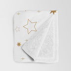 Golden Starburst Holiday Pattern Throw Blanket Gallery Image 3