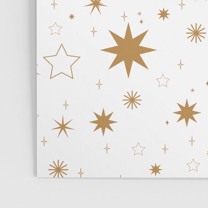 Golden Starburst Holiday Pattern Poster Gallery Image 3