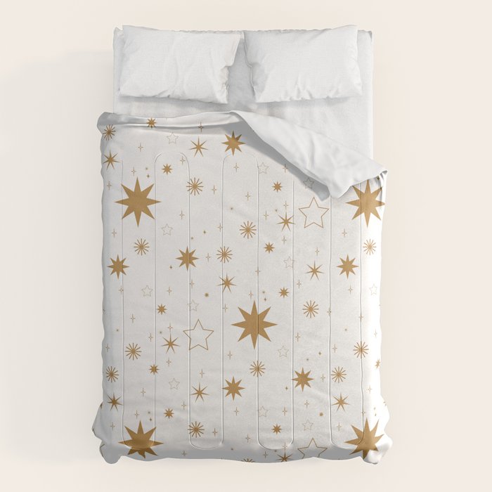 Golden Starburst Holiday Pattern Comforter Gallery Image 1