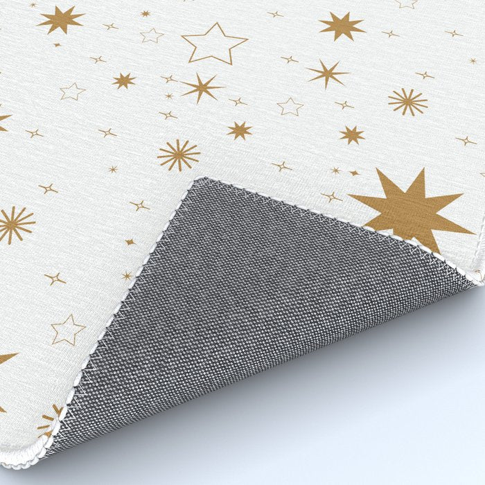 Golden Starburst Holiday Pattern Rug Gallery Image 4
