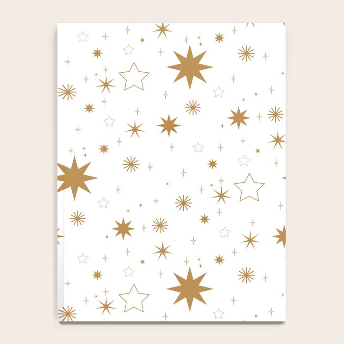 Golden Starburst Holiday Pattern Notebook Gallery Image 4