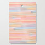 Abstract Watercolor Waves in Peach Sunrise Cutting Board Gallery Image 1