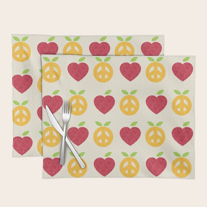 Apple and Orange - Love and Peace Placemat Gallery Image 1