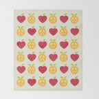 Apple and Orange - Love and Peace Throw Blanket Gallery Image 2