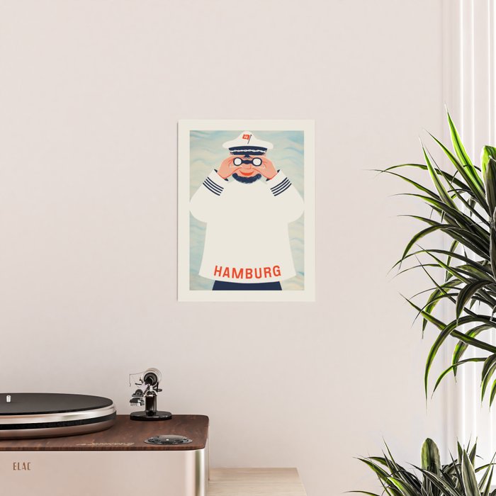 Hamburg Germany Vintage Travel Poster, 1958 Poster Gallery Image 2