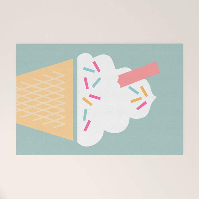 Ice Cream (Mint) Welcome Mat Gallery Image 1