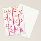 Bamboo Stems - Pink Palette Stationery Card Gallery Image 2