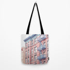 Greenwich Village Balconies - New York Architecture Photography Tote Bag Gallery Image 2