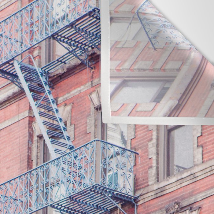 Greenwich Village Balconies - New York Architecture Photography Wall Tapestry Gallery Image 3