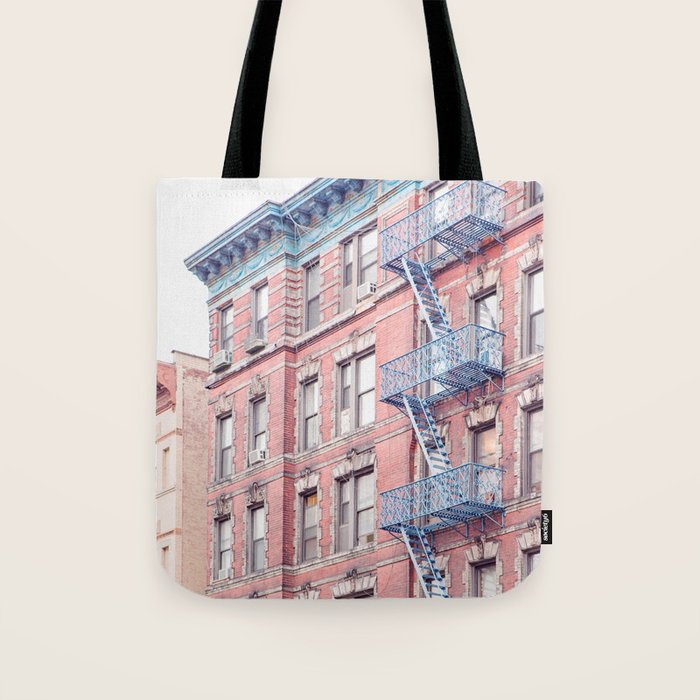 Greenwich Village Balconies - New York Architecture Photography Tote Bag Gallery Image 1