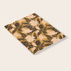 Moon Flower - Black, gold, peach pink Notebook Gallery Image 2