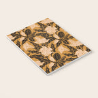 Moon Flower - Black, gold, peach pink Notebook Gallery Image 3