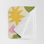 Abstract organic nature art shape pattern Throw Blanket Gallery Image 3