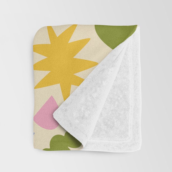 Abstract organic nature art shape pattern Throw Blanket Gallery Image 3