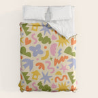Abstract organic nature art shape pattern Duvet Cover Gallery Image 6