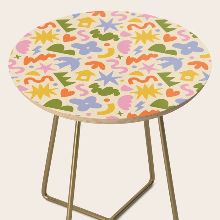 Abstract organic nature art shape pattern Side Table Gallery Image 2