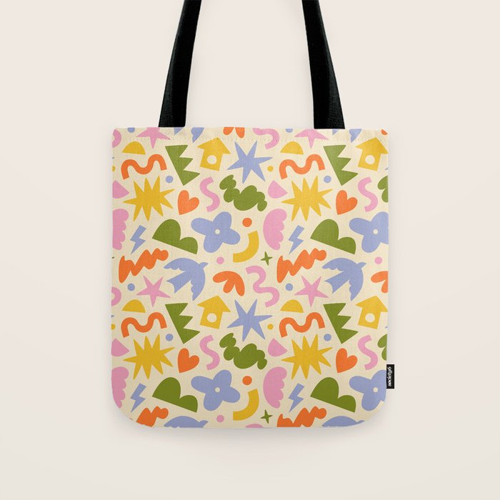 Abstract organic nature art shape pattern Tote Bag Gallery Image 1