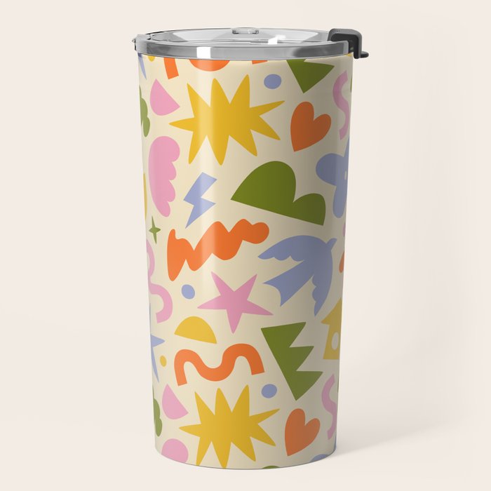 Abstract organic nature art shape pattern Travel Mug Gallery Image 2