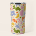 Abstract organic nature art shape pattern Travel Mug Gallery Image 1