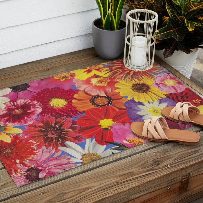 Flower Salad #1 Outdoor Rug Gallery Image 2