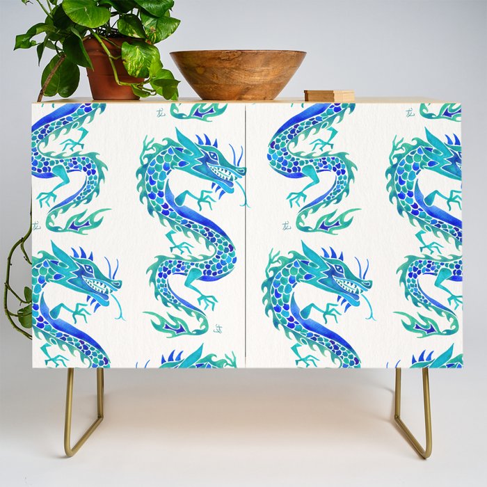 Chinese Dragon - Blue Palette Credenza Gallery Image 1