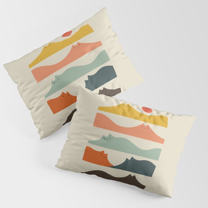Cat Landscape 141 Pillow Sham Gallery Image 3