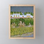 Prince and Ladies in a Garden  Nidha Mal Indian Mini Art Print Gallery Image 1
