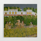 Prince and Ladies in a Garden  Nidha Mal Indian Wood Wall Art Gallery Image 1